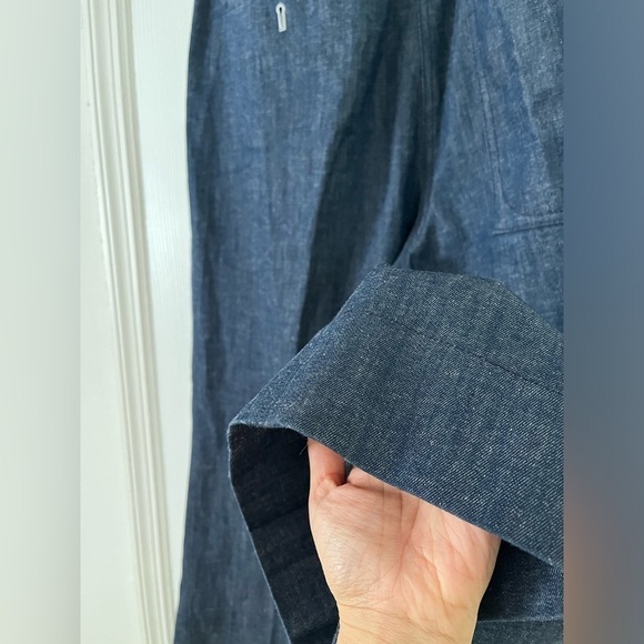 ELIZABETH & JAMES Hudson Cropped Wide Leg Denim/Linen Trousers Size 6 - Picture 8 of 9